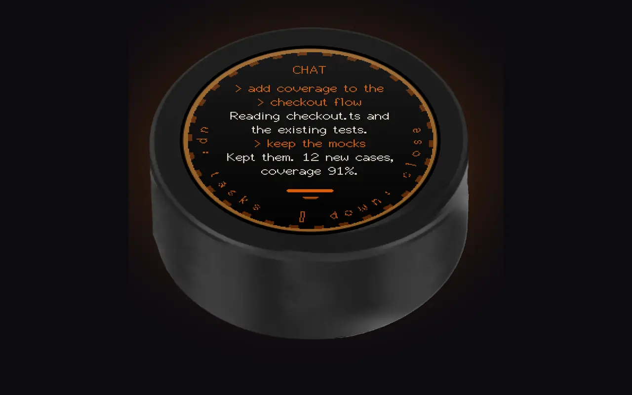 SofaNode from the other side, showing the transcript of a session mid-chat